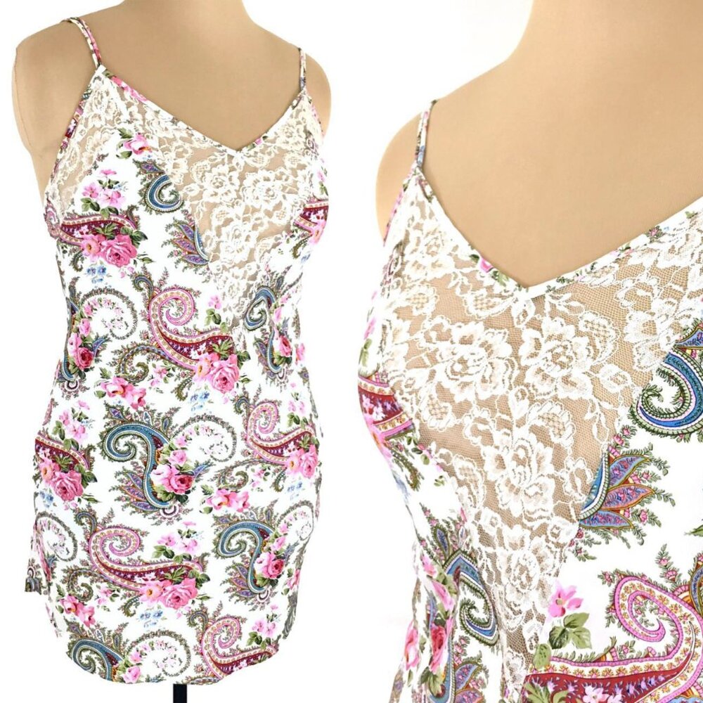 80s VS Gold Label Satin Slip Nightgown